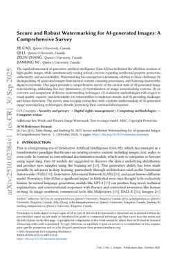 Secure and Robust Watermarking for AI-generated Images: A Comprehensive Survey