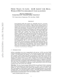 From Trace to Line: LLM Agent for Real-World OSS Vulnerability Localization