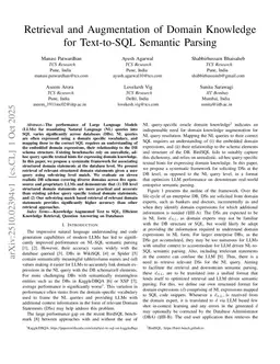 Retrieval and Augmentation of Domain Knowledge for Text-to-SQL Semantic Parsing