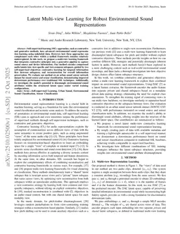 Latent Multi-view Learning for Robust Environmental Sound Representations