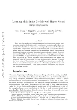 Learning Multi-Index Models with Hyper-Kernel Ridge Regression