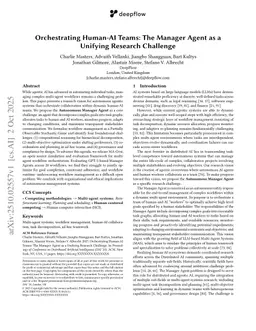 Orchestrating Human-AI Teams: The Manager Agent as a Unifying Research Challenge