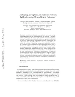 Identifying Asymptomatic Nodes in Network Epidemics using Graph Neural Networks