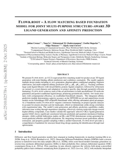 FLOWR.root: A flow matching based foundation model for joint multi-purpose structure-aware 3D ligand generation and affinity prediction