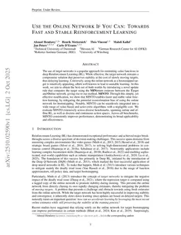 Use the Online Network If You Can: Towards Fast and Stable Reinforcement Learning