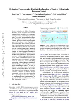 Evaluation Framework for Highlight Explanations of Context Utilisation in Language Models