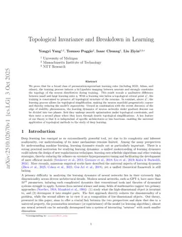 Topological Invariance and Breakdown in Learning