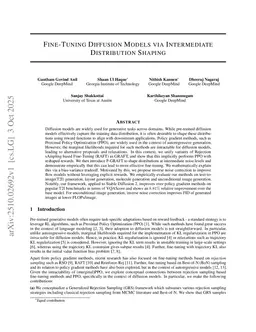 Fine-Tuning Diffusion Models via Intermediate Distribution Shaping