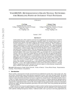 VisitHGNN: Heterogeneous Graph Neural Networks for Modeling Point-of-Interest Visit Patterns