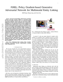 PGMEL: Policy Gradient-based Generative Adversarial Network for Multimodal Entity Linking