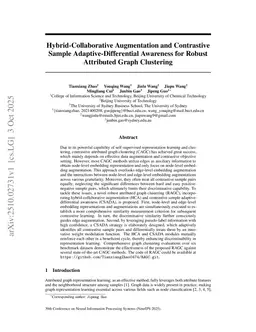 Hybrid-Collaborative Augmentation and Contrastive Sample Adaptive-Differential Awareness for Robust Attributed Graph Clustering