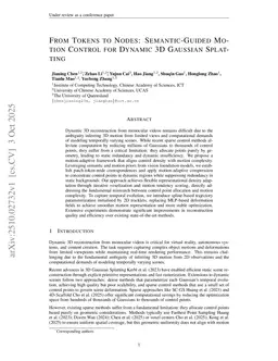 From Tokens to Nodes: Semantic-Guided Motion Control for Dynamic 3D Gaussian Splatting