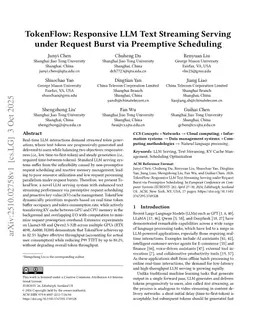 TokenFlow: Responsive LLM Text Streaming Serving under Request Burst via Preemptive Scheduling