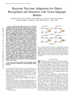 Bayesian Test-time Adaptation for Object Recognition and Detection with Vision-language Models