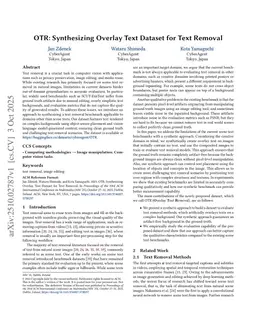 OTR: Synthesizing Overlay Text Dataset for Text Removal