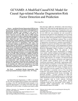 GCVAMD: A Modified CausalVAE Model for Causal Age-related Macular Degeneration Risk Factor Detection and Prediction