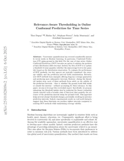 Relevance-Aware Thresholding in Online Conformal Prediction for Time Series