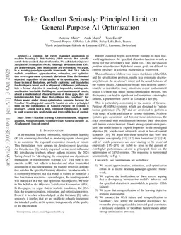 Take Goodhart Seriously: Principled Limit on General-Purpose AI Optimization