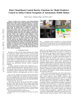 Point Cloud-Based Control Barrier Functions for Model Predictive Control in Safety-Critical Navigation of Autonomous Mobile Robots