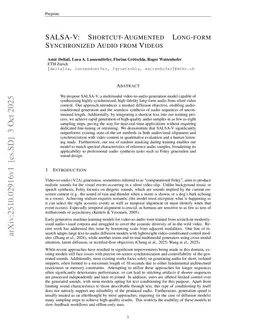 SALSA-V: Shortcut-Augmented Long-form Synchronized Audio from Videos