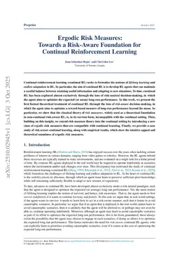 Ergodic Risk Measures: Towards a Risk-Aware Foundation for Continual Reinforcement Learning