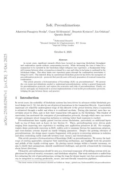 SoK: Preconfirmations