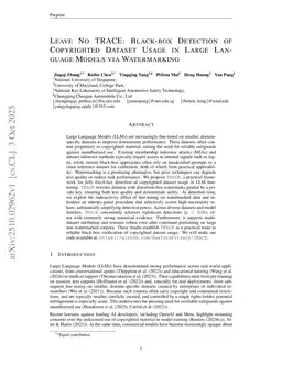 Leave No TRACE: Black-box Detection of Copyrighted Dataset Usage in Large Language Models via Watermarking