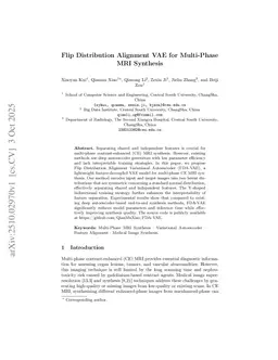 Flip Distribution Alignment VAE for Multi-Phase MRI Synthesis