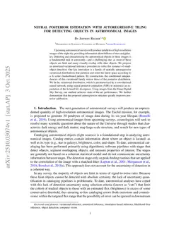 Neural Posterior Estimation with Autoregressive Tiling for Detecting Objects in Astronomical Images