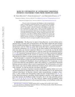 Rates of Convergence of Generalised Variational Inference Posteriors under Prior Misspecification