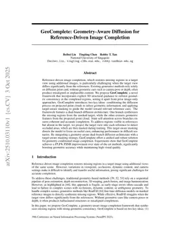 GeoComplete: Geometry-Aware Diffusion for Reference-Driven Image Completion