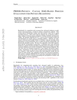 PRISM-Physics: Causal DAG-Based Process Evaluation for Physics Reasoning