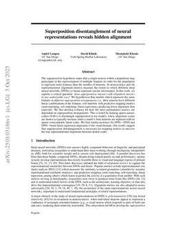 Superposition disentanglement of neural representations reveals hidden alignment