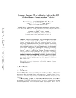 Dynamic Prompt Generation for Interactive 3D Medical Image Segmentation Training