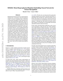 MIXER: Mixed Hyperspherical Random Embedding Neural Network for Texture Recognition