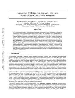 Improving GUI Grounding with Explicit Position-to-Coordinate Mapping