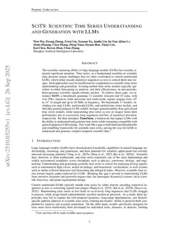 SciTS: Scientific Time Series Understanding and Generation with LLMs