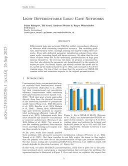 Light Differentiable Logic Gate Networks