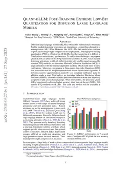 Quant-dLLM: Post-Training Extreme Low-Bit Quantization for Diffusion Large Language Models