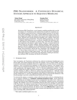PDE-Transformer: A Continuous Dynamical Systems Approach to Sequence Modeling
