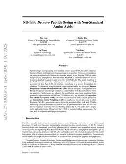 NS-Pep: De novo Peptide Design with Non-Standard Amino Acids