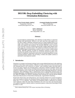 DECOR: Deep Embedding Clustering with Orientation Robustness