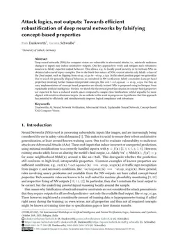 Attack logics, not outputs: Towards efficient robustification of deep neural networks by falsifying concept-based properties
