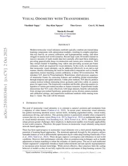 Visual Odometry with Transformers