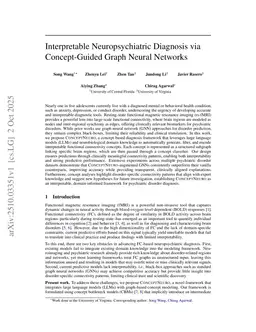 Interpretable Neuropsychiatric Diagnosis via Concept-Guided Graph Neural Networks