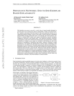 Provenance Networks: End-to-End Exemplar-Based Explainability