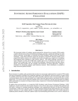 Synthetic Audio Forensics Evaluation (SAFE) Challenge