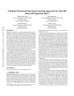 A Robust Clustered Federated Learning Approach for Non-IID Data with Quantity Skew