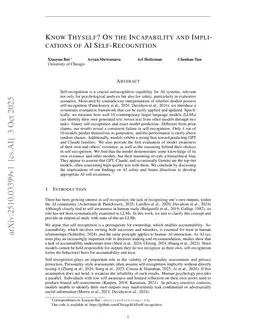 Know Thyself? On the Incapability and Implications of AI Self-Recognition