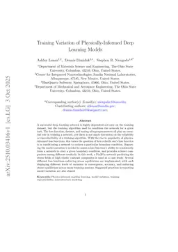 Training Variation of Physically-Informed Deep Learning Models